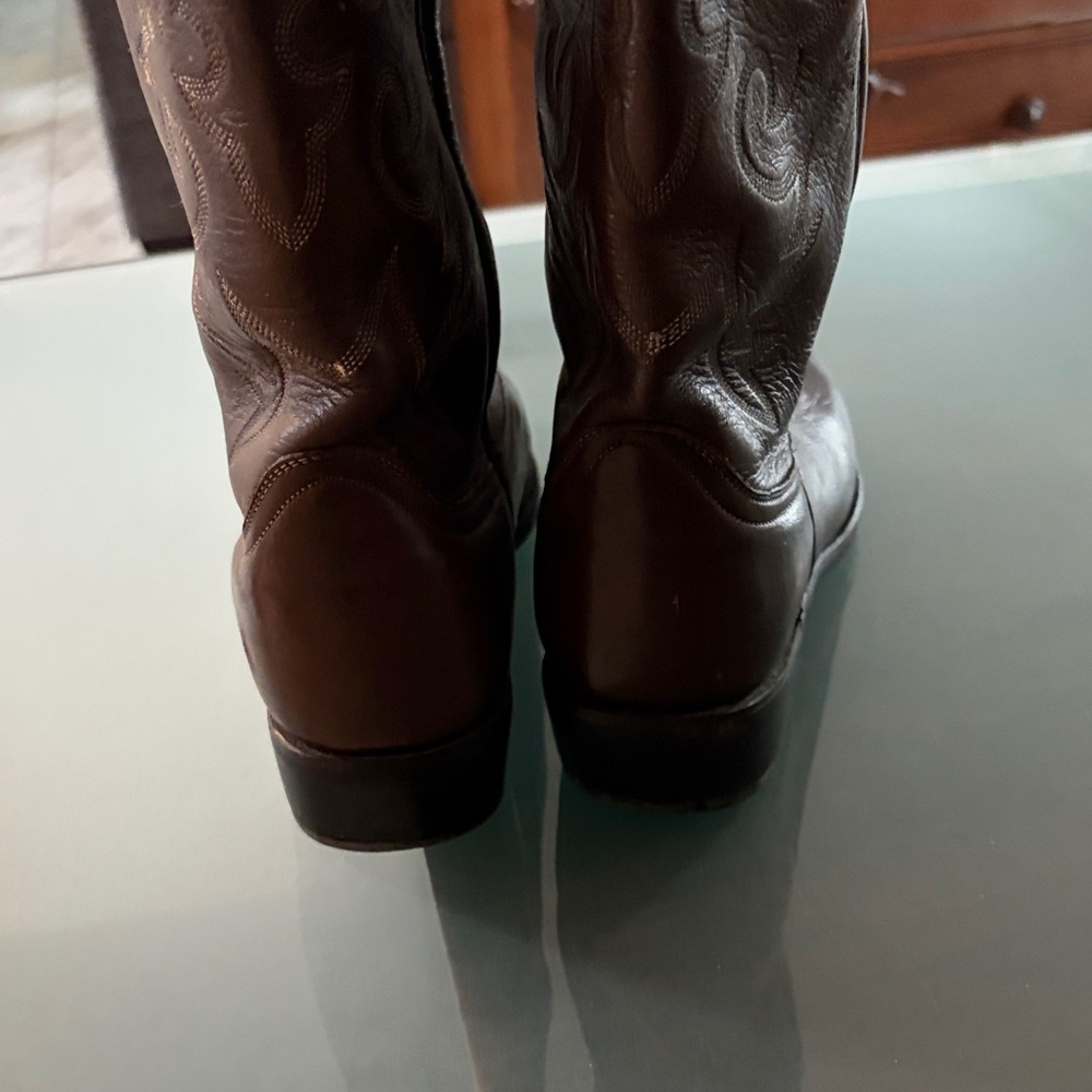 Dan Post Men’s Milwaukee Leather Cowboy Boots - Antique Tan Size 10.5 - Picture 4 of 6